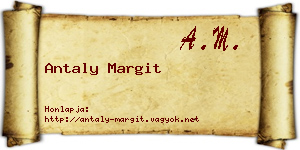 Antaly Margit névjegykártya